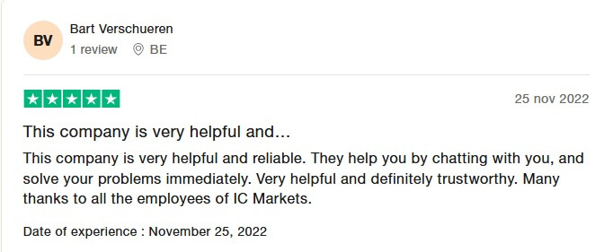 Icmarkets review - Trustpilot review - 2 (1)